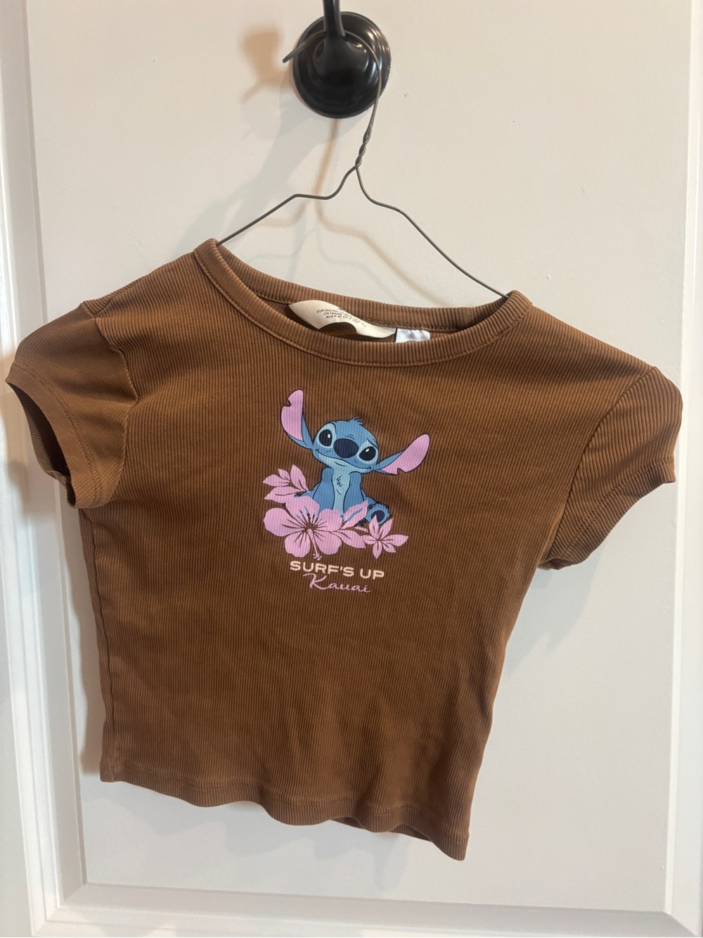 Disney Kids Brown 'Stitch Surf's Up' Graphic Tee